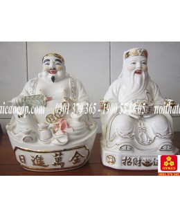 Tượng tài địa hóa hồng trắng 10 in